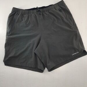 Patagonia L | Dark Grey Nine Trails Lined Running Athletic Shorts Mens